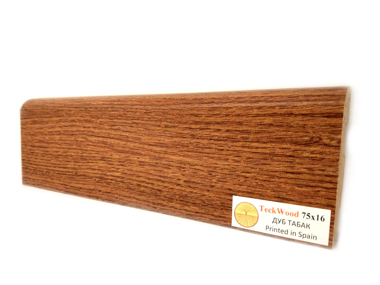 Плинтус МДФ ламинированный TeckWood Дуб Табак 2000×75×16